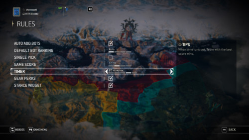 Rules screenshot of For Honor video game interface.
