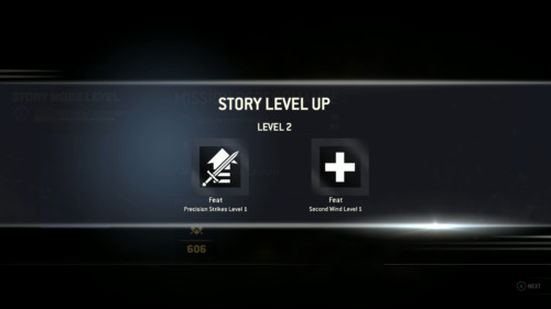 Story level up screenshot of For Honor video game interface.