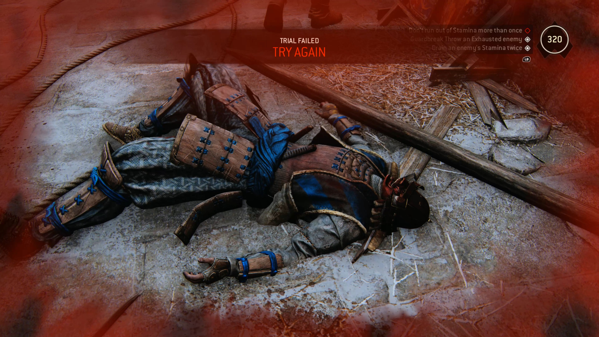Try again screenshot of For Honor video game interface.