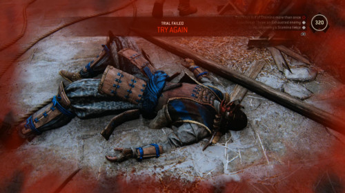 Try again screenshot of For Honor video game interface.