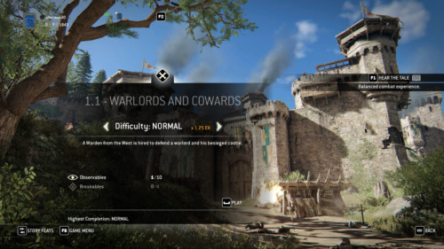 Warlords and cowards screenshot of For Honor video game interface.
