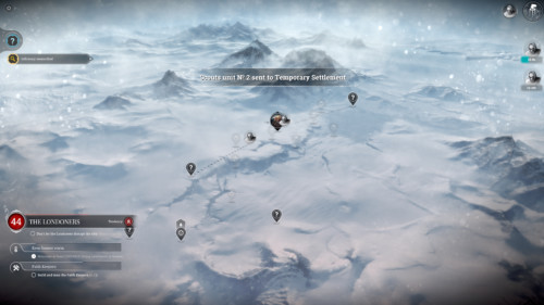 Scouts unit screenshot of Frostpunk video game interface.