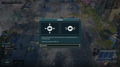 Tutorial screenshot of Gears Tactics video game interface.