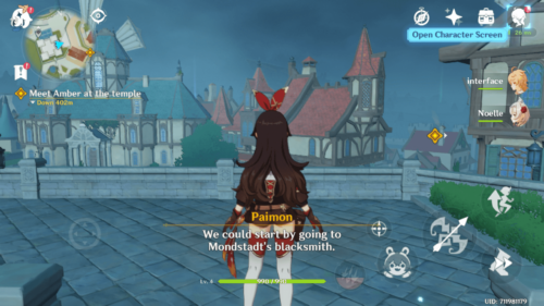Dialogue screenshot of Genshin Impact Mobile video game interface.