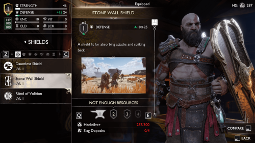 Inventory screenshot of God of War Ragnarök video game interface.