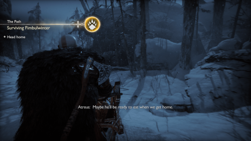 Quest screenshot of God of War Ragnarök video game interface.