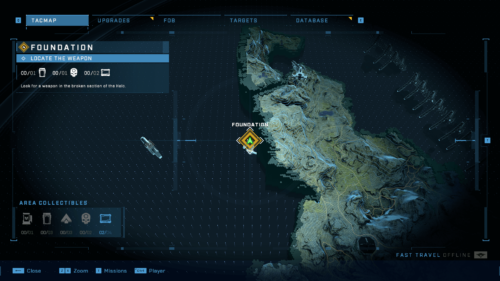 Map screenshot of Halo Infinite video game interface.