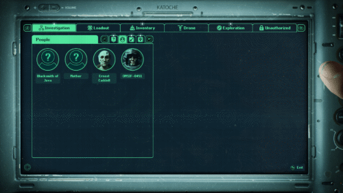 Investigation screenshot of Hell is Us video game interface.