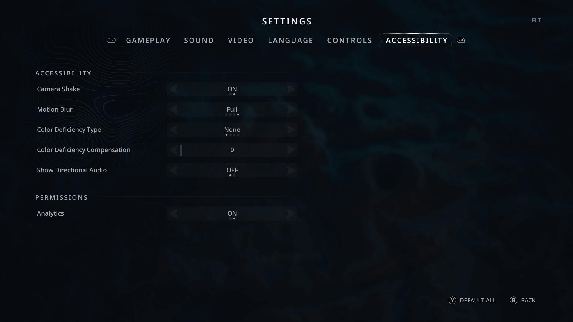 Accessibility screenshot of Hell is Us video game interface.