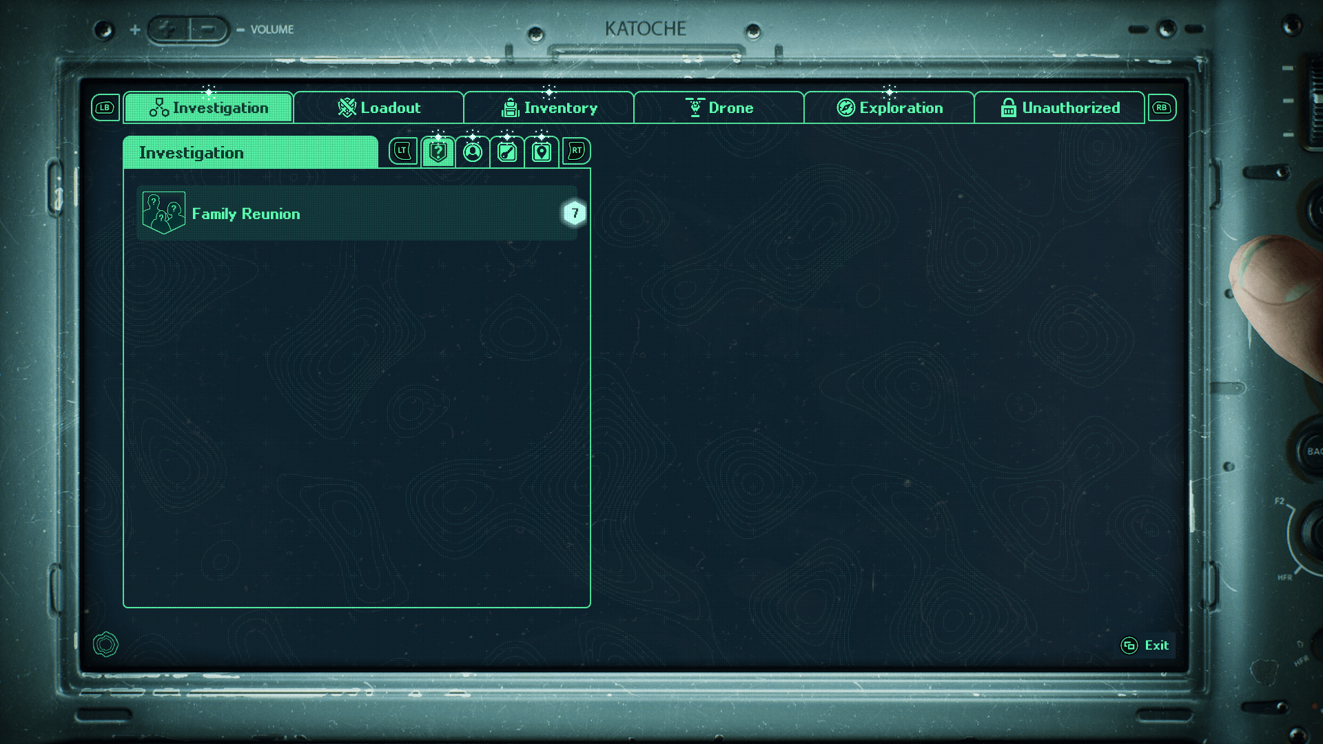 Investigation screenshot of Hell is Us video game interface.