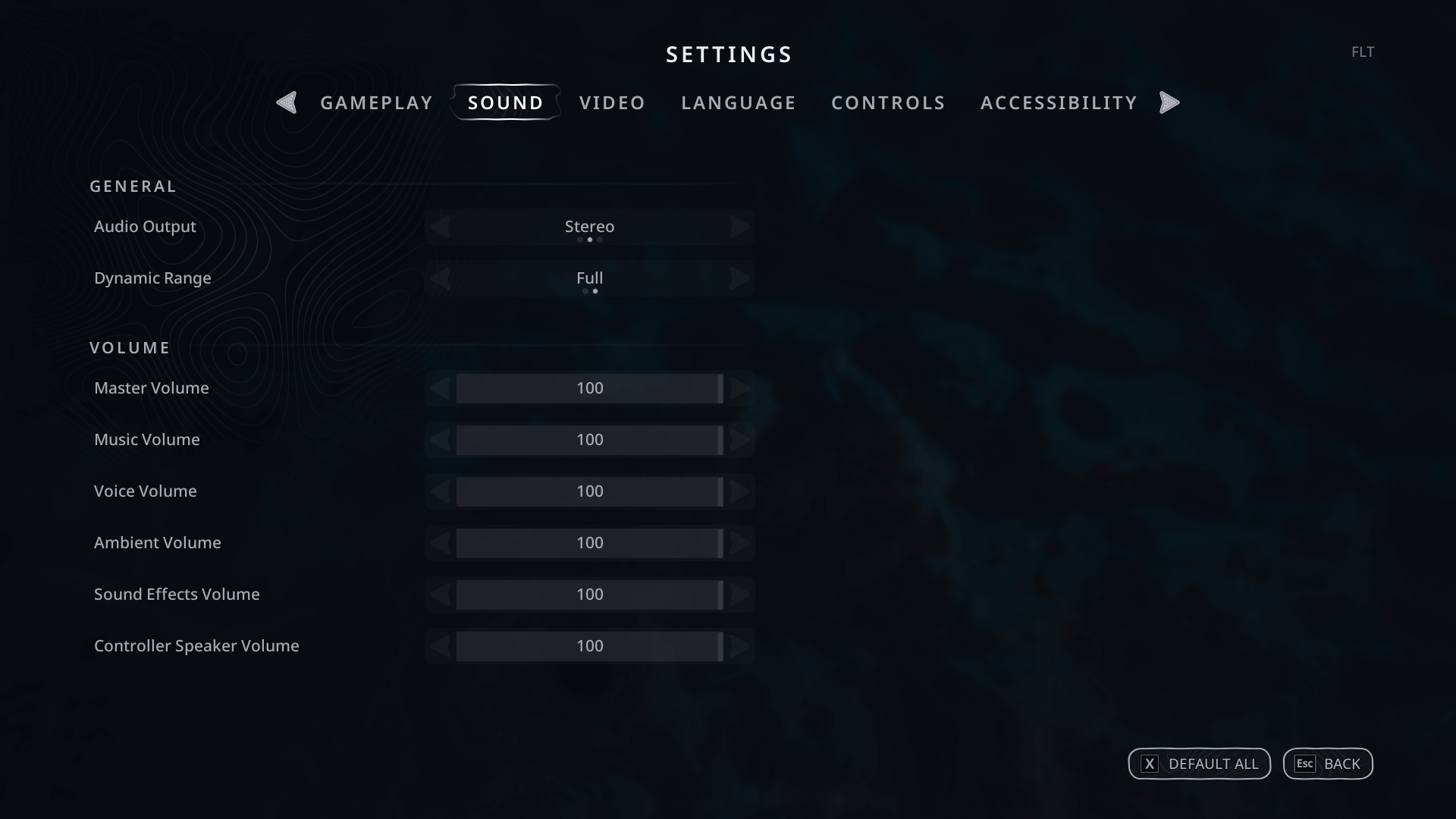 Sound screenshot of Hell is Us video game interface.