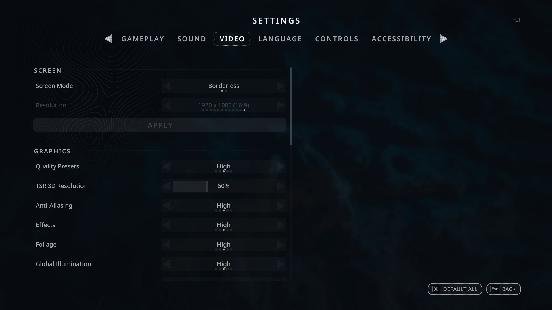 Video screenshot of Hell is Us video game interface.