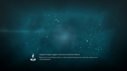 Autosave screenshot of Hogwarts Legacy video game interface.