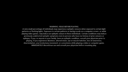 Epilepsy Warning screenshot of Hogwarts Legacy video game interface.