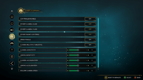 Gameplay screenshot of Hogwarts Legacy video game interface.