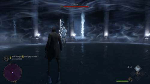 HUD screenshot of Hogwarts Legacy video game interface.