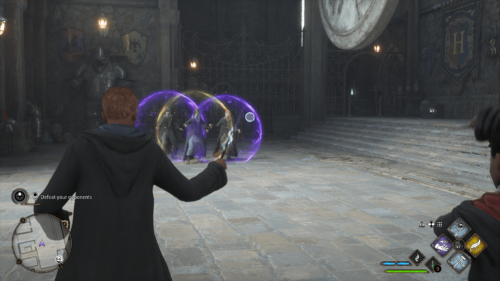 HUD screenshot of Hogwarts Legacy video game interface.