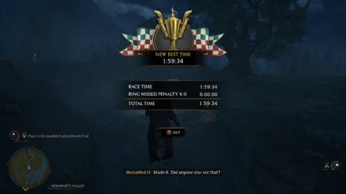Mini Game screenshot of Hogwarts Legacy video game interface.