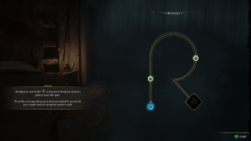 Spell screenshot of Hogwarts Legacy video game interface.