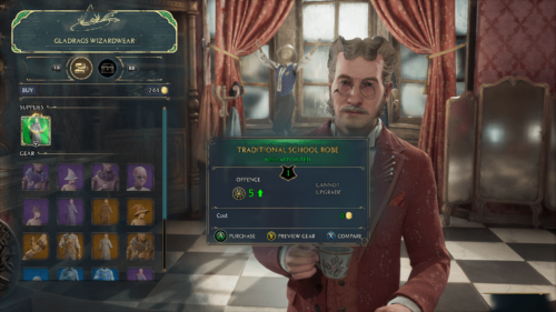 Store screenshot of Hogwarts Legacy video game interface.