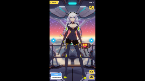Portrait Mode screenshot of Honkai Impact 3rd video game interface.