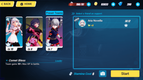 Prepare battle screenshot of Honkai Impact 3rd video game interface.