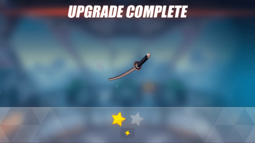 Upgrade complete screenshot of Honkai Impact 3rd video game interface.