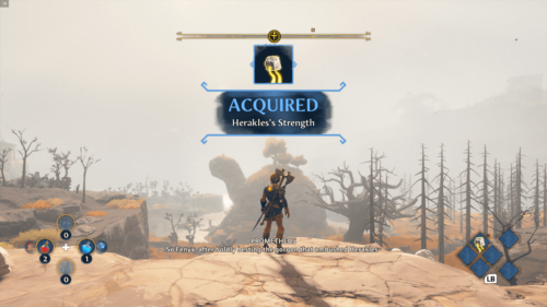 Celebration screenshot of Immortals Fenyx Rising video game interface.