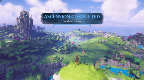 Celebration screenshot of Immortals Fenyx Rising video game interface.