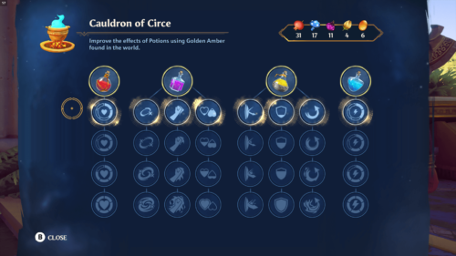 Craft screenshot of Immortals Fenyx Rising video game interface.