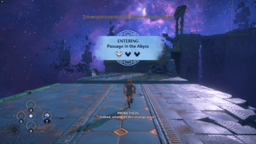 Dungeon Name screenshot of Immortals Fenyx Rising video game interface.