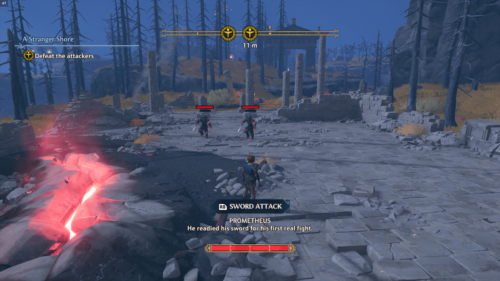Hint screenshot of Immortals Fenyx Rising video game interface.