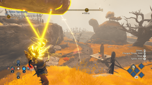 HUD screenshot of Immortals Fenyx Rising video game interface.