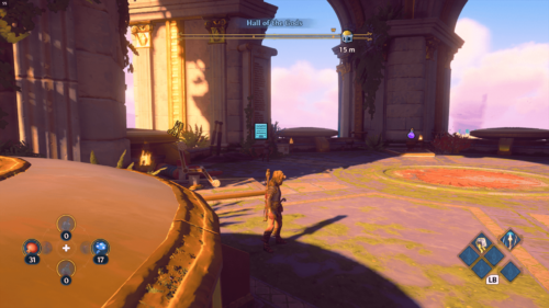 HUD screenshot of Immortals Fenyx Rising video game interface.
