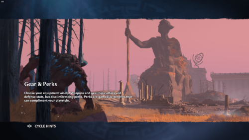 Loading Screen screenshot of Immortals Fenyx Rising video game interface.