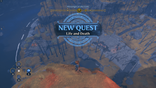Quest screenshot of Immortals Fenyx Rising video game interface.