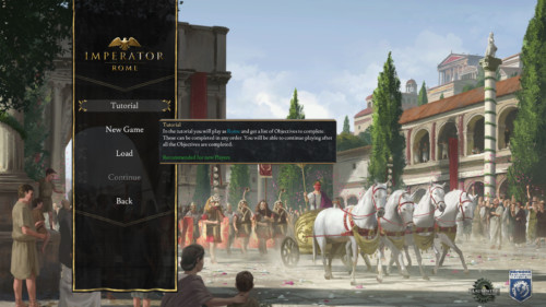 Single player screenshot of Imperator: Rome video game interface.