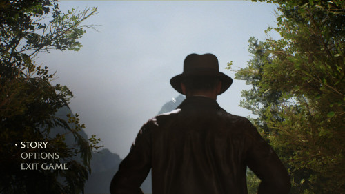 Main Menu screenshot of Indiana Jones and the Great Circle video game interface.