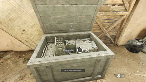 Resupplying screenshot of Insurgency: Sandstorm video game interface.