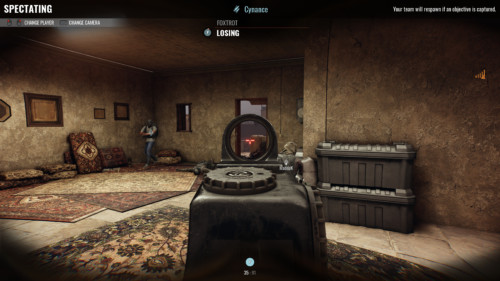 Spectating screenshot of Insurgency: Sandstorm video game interface.