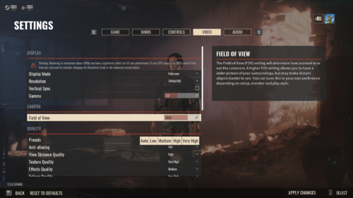 Video screenshot of Insurgency: Sandstorm video game interface.