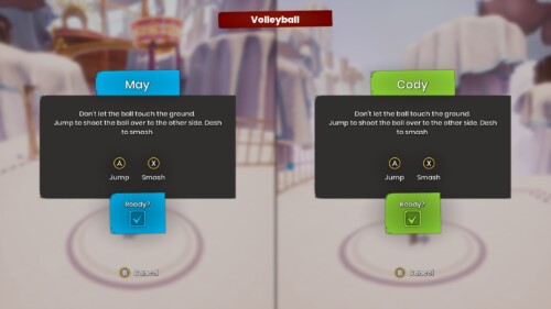 PvP Start Screen screenshot of It Takes Two video game interface.