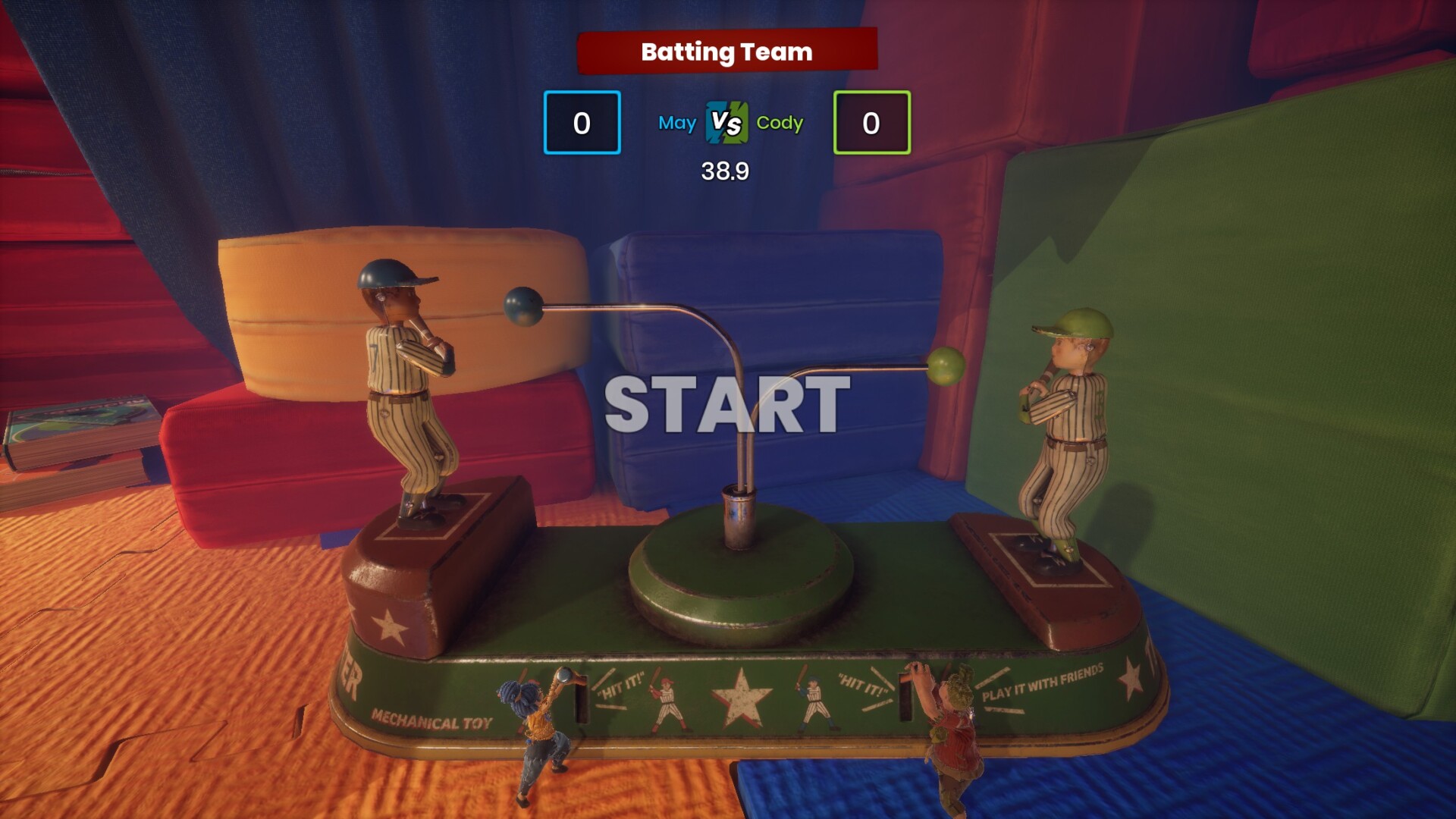 PvP Start Screen screenshot of It Takes Two video game interface.