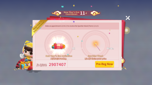Pre registered invitation screenshot of KartRider Rush+ video game interface.