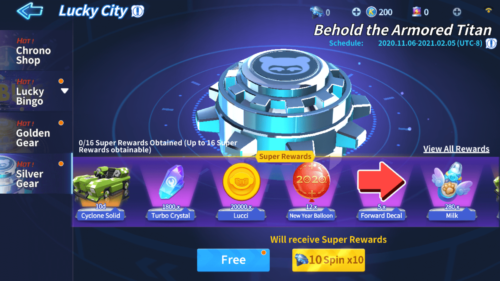 Sivler Gear screenshot of KartRider Rush+ video game interface.
