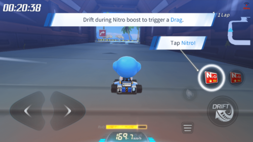 Tap nitro screenshot of KartRider Rush+ video game interface.