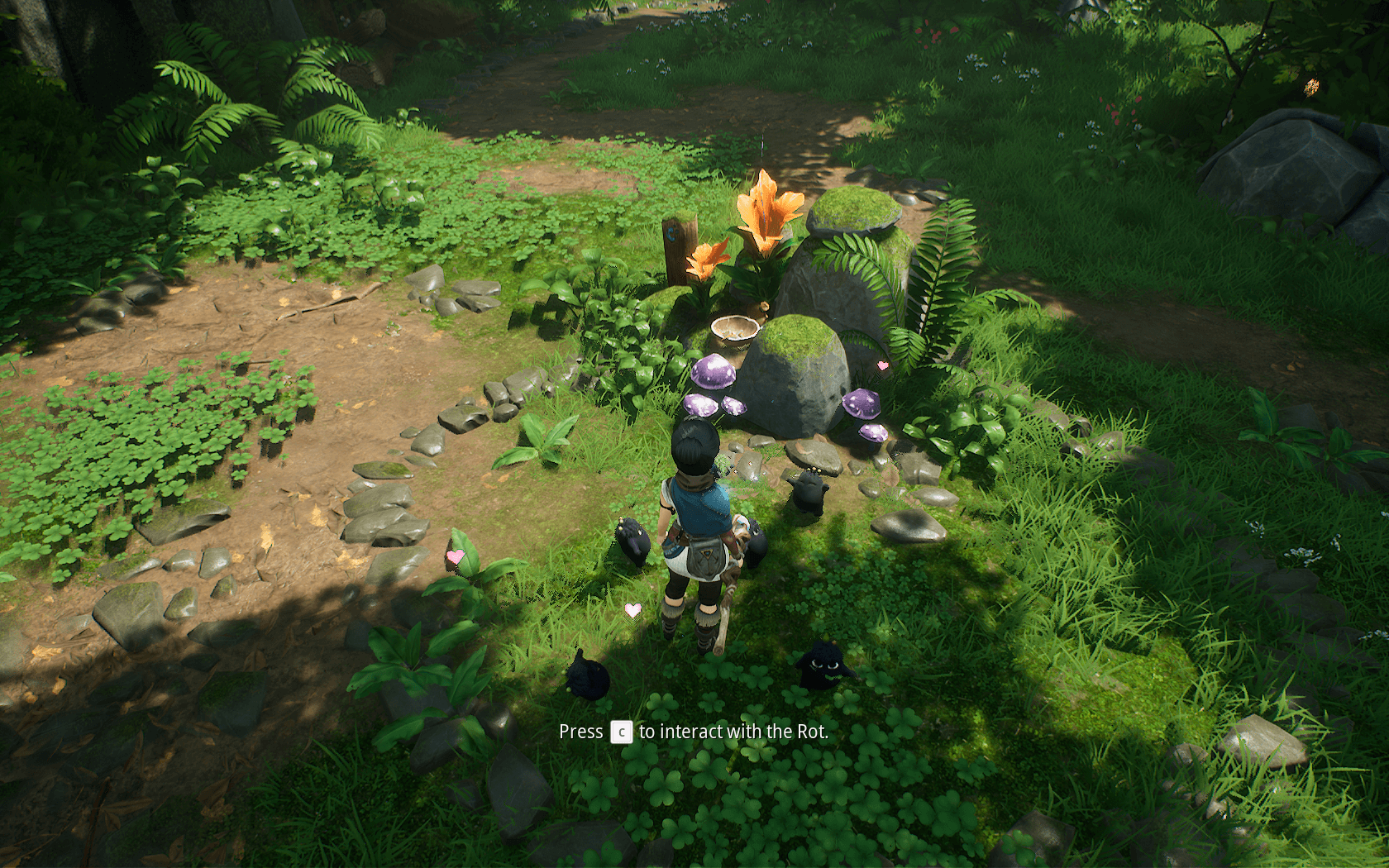 Hint screenshot of Kena: Bridge of Spirits video game interface.