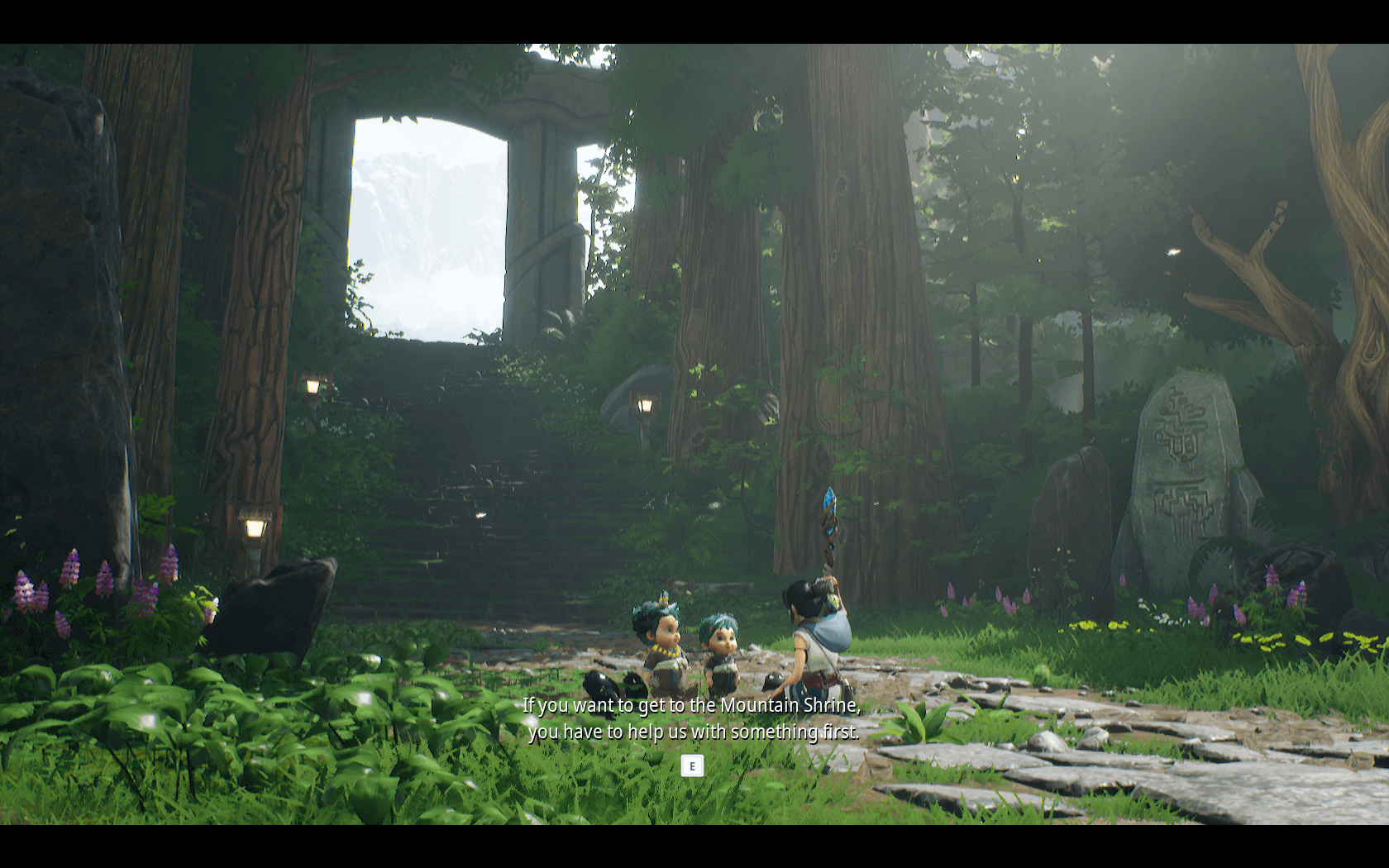 Subtitles screenshot of Kena: Bridge of Spirits video game interface.