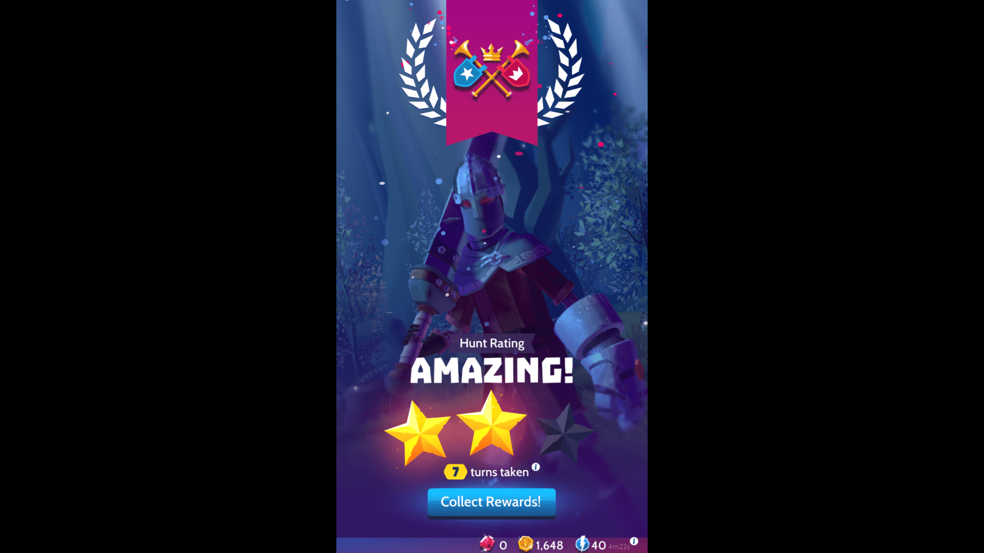 Hunt Rating screenshot of Knighthood video game interface.