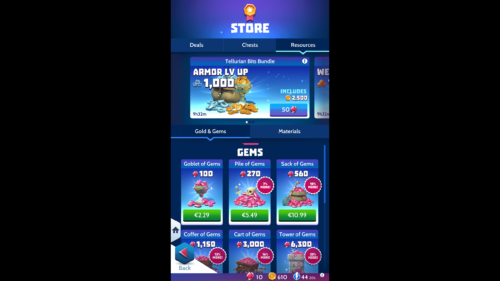 Store resources screenshot of Knighthood video game interface.